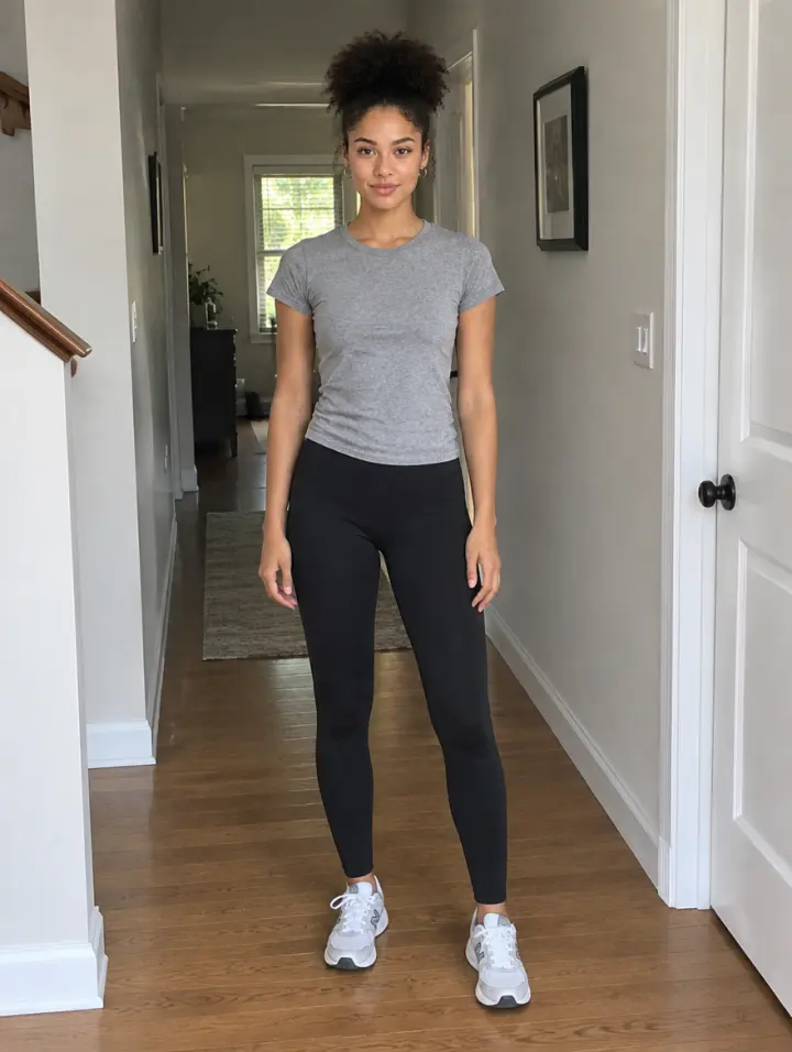 Example input: a casual head-to-toe photo at home